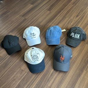 All of them!! Caps (New Era, Abercrombie and Fitch, Sporty and Rich)